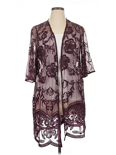 Pre-owned Catherines Kimono In Burgundy
