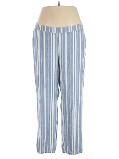 Pre-owned Catherines Linen Pants In Blue
