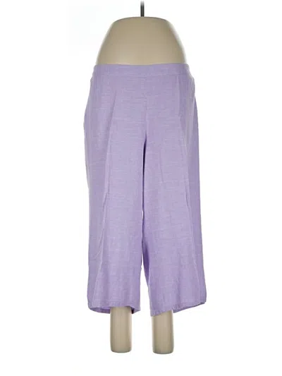 Pre-owned Catherines Linen Pants In Purple
