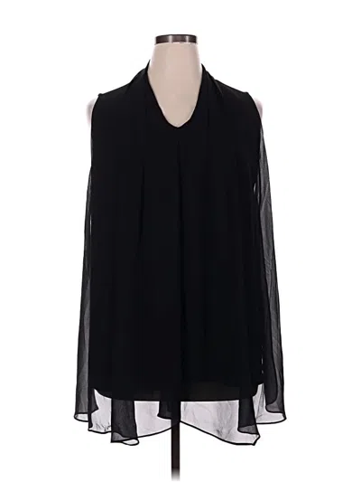 Pre-owned Catherines Long Sleeve Blouse In Black
