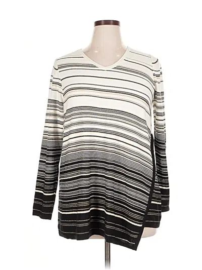 Pre-owned Catherines Long Sleeve T-shirt In Silver