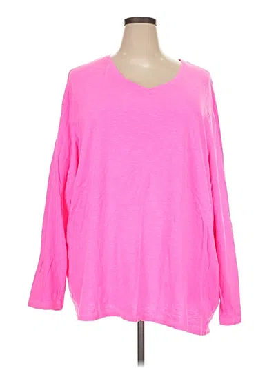 Pre-owned Catherines Long Sleeve T-shirt In Pink