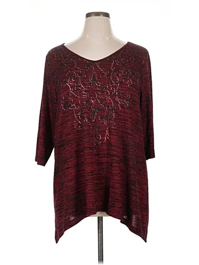 Pre-owned Catherines Poncho In Burgundy