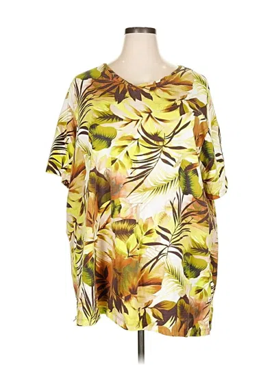 Pre-owned Catherines Short Sleeve Blouse In Green