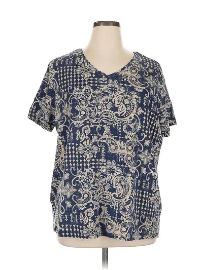 Pre-owned Catherines Short Sleeve T-shirt In Blue