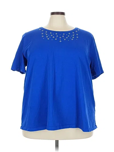 Pre-owned Catherines Short Sleeve T-shirt In Blue