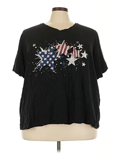 Pre-owned Catherines Short Sleeve T-shirt In Black