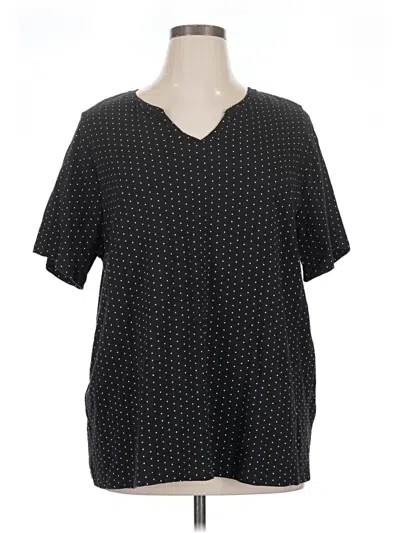 Pre-owned Catherines Short Sleeve T-shirt In Black