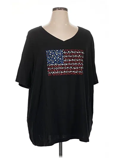 Pre-owned Catherines Short Sleeve T-shirt In Black