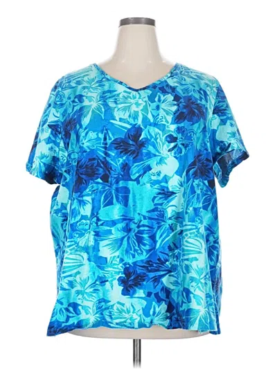 Pre-owned Catherines Short Sleeve T-shirt In Blue