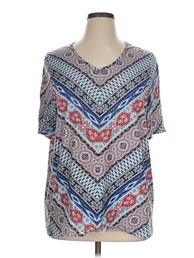 Pre-owned Catherines Short Sleeve T-shirt In Blue