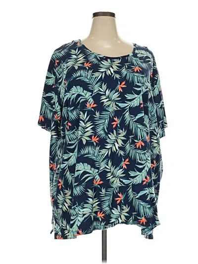 Pre-owned Catherines Short Sleeve T-shirt In Blue