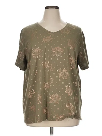 Pre-owned Catherines Short Sleeve T-shirt In Brown