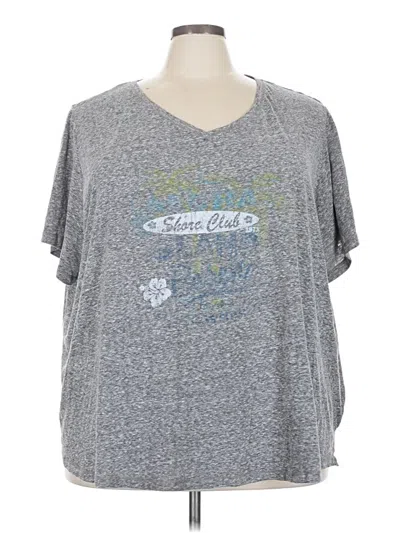 Pre-owned Catherines Short Sleeve T-shirt In Gray