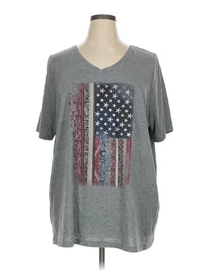 Pre-owned Catherines Short Sleeve T-shirt In Gray