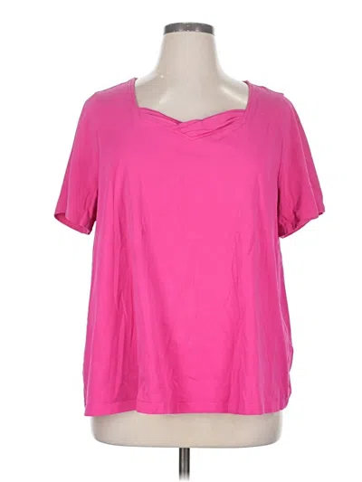 Pre-owned Catherines Short Sleeve T-shirt In Pink