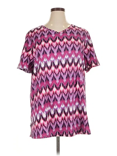 Pre-owned Catherines Short Sleeve T-shirt In Purple