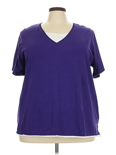 Pre-owned Catherines Short Sleeve T-shirt In Purple