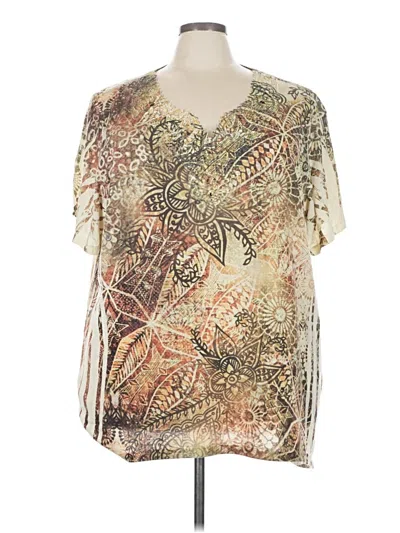 Pre-owned Catherines Short Sleeve T-shirt In White