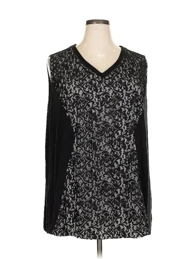 Pre-owned Catherines Sleeveless Blouse In Black