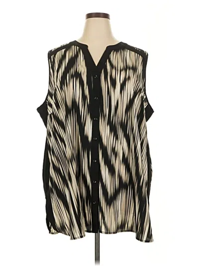 Pre-owned Catherines Sleeveless Blouse In Black