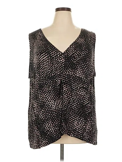 Pre-owned Catherines Sleeveless Blouse In Black