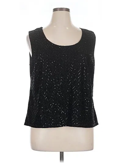 Pre-owned Catherines Sleeveless Blouse In Black