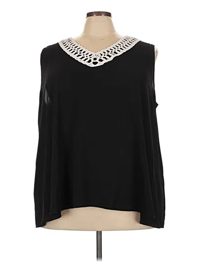 Pre-owned Catherines Sleeveless Blouse In Black