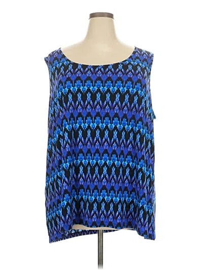 Pre-owned Catherines Sleeveless Blouse In Blue