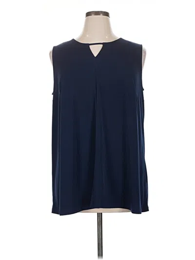 Pre-owned Catherines Sleeveless Blouse In Blue