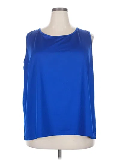 Pre-owned Catherines Sleeveless Blouse In Blue