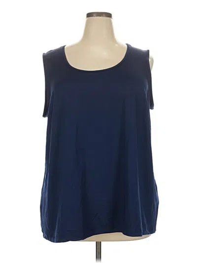 Pre-owned Catherines Sleeveless Blouse In Blue