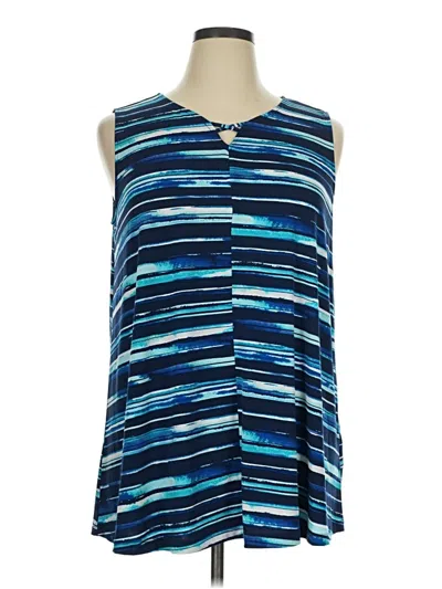 Pre-owned Catherines Sleeveless Blouse In Blue