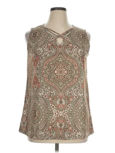 Pre-owned Catherines Sleeveless Blouse In Brown