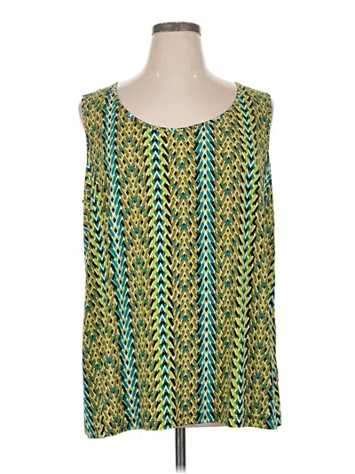 Pre-owned Catherines Sleeveless Blouse In Green