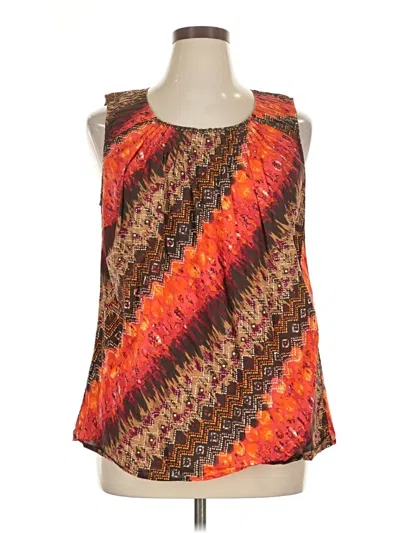 Pre-owned Catherines Sleeveless Blouse In Orange