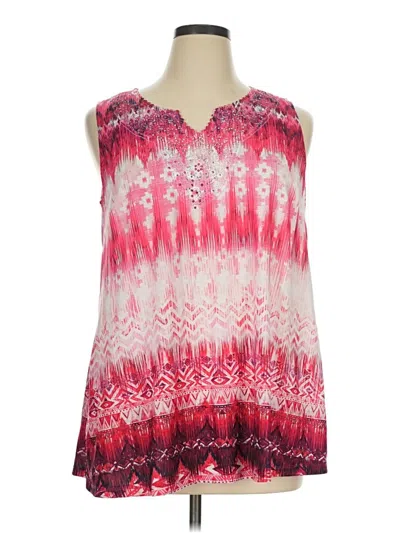 Pre-owned Catherines Sleeveless Blouse In Pink