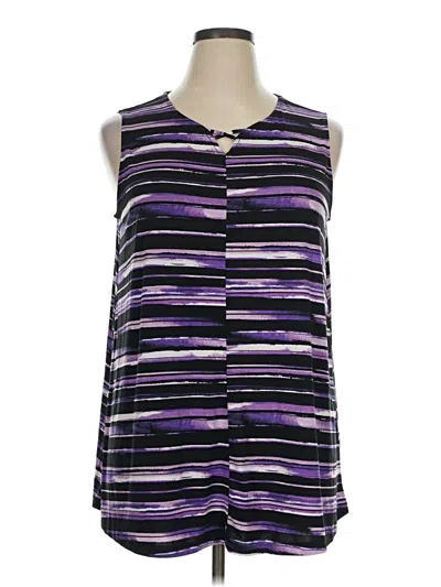 Pre-owned Catherines Sleeveless Blouse In Purple