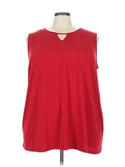 Pre-owned Catherines Sleeveless Blouse In Red