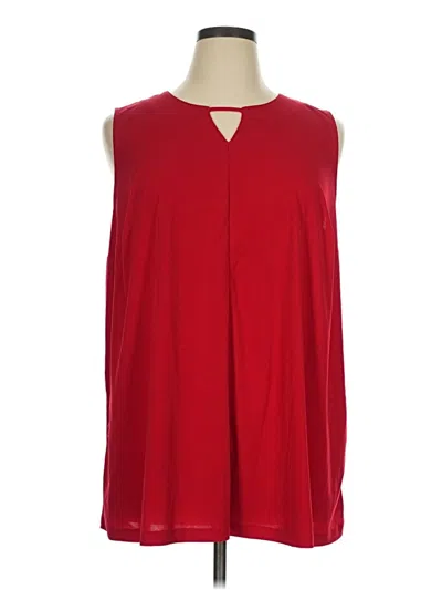 Pre-owned Catherines Sleeveless Blouse In Red