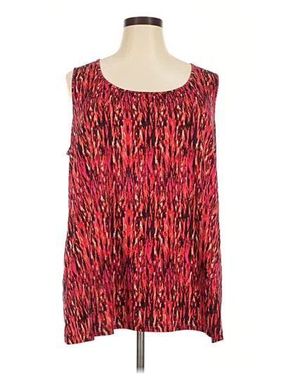 Pre-owned Catherines Sleeveless Blouse In Red