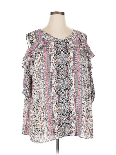 Pre-owned Catherines Sleeveless Blouse In Silver