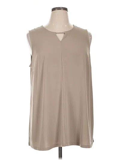 Pre-owned Catherines Sleeveless Blouse In Tan