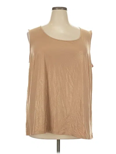 Pre-owned Catherines Sleeveless Blouse In Tan
