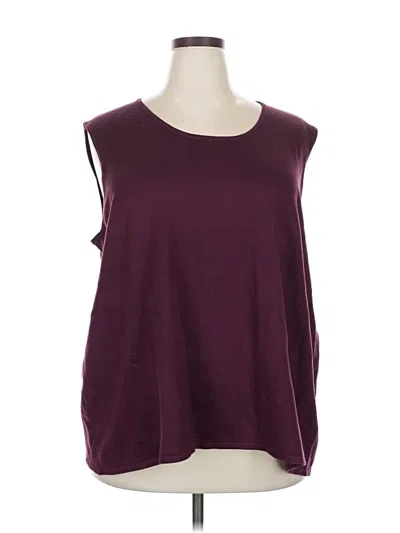 Pre-owned Catherines Sleeveless T-shirt In Burgundy