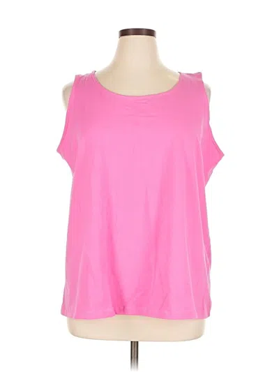 Pre-owned Catherines Sleeveless T-shirt In Pink