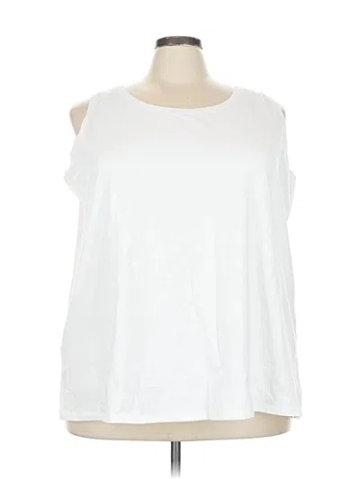 Pre-owned Catherines Sleeveless T-shirt In White