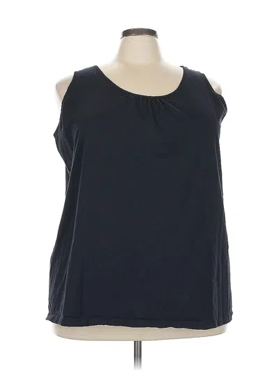 Pre-owned Catherines Sleeveless Top Black Crew Neck Tops