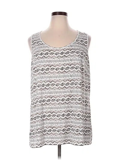 Pre-owned Catherines Sleeveless Top Gray Scoop Neck Tops