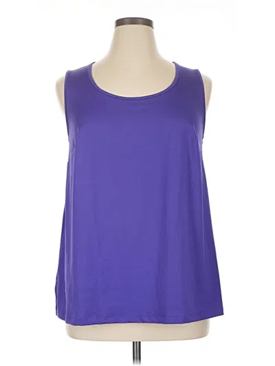 Pre-owned Catherines Sleeveless Top Purple Scoop Neck Tops